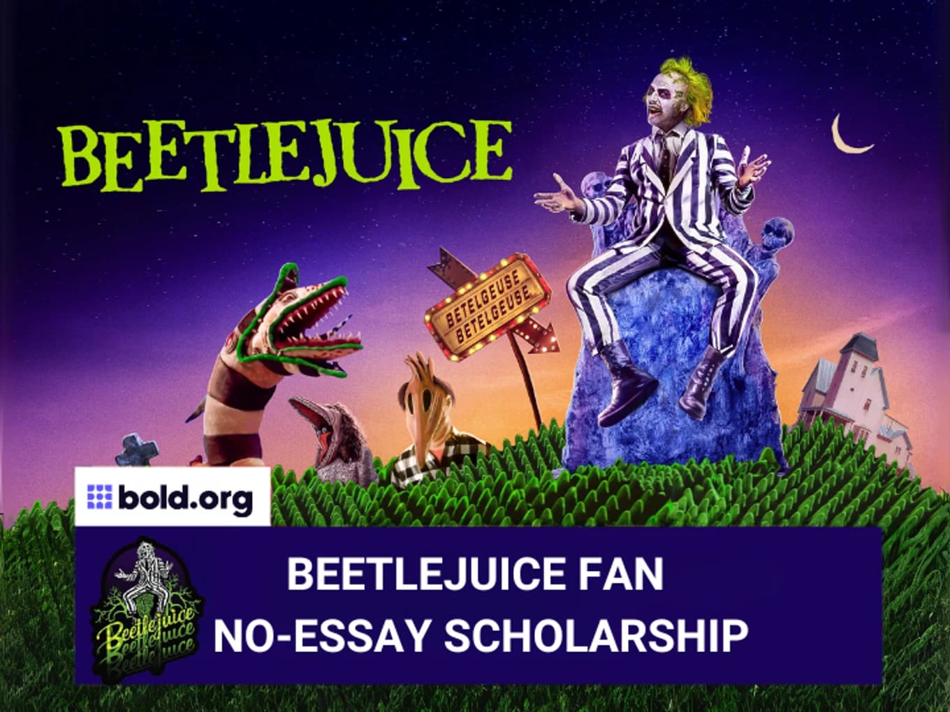 Beetlejuice Fan No-Essay Scholarship