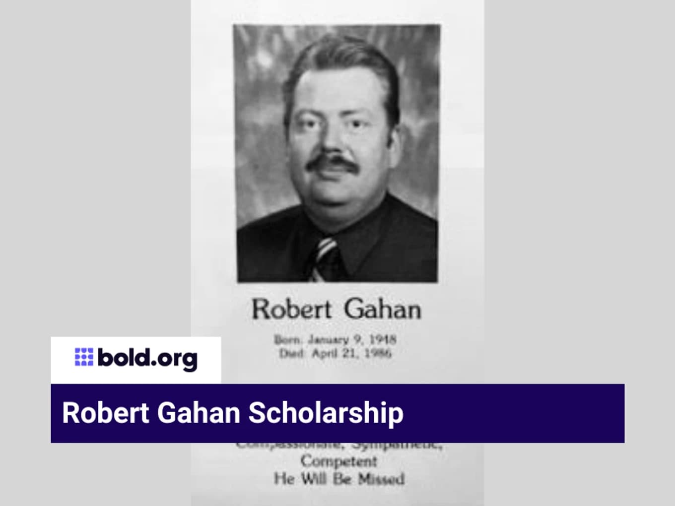 Robert Gahan Scholarship